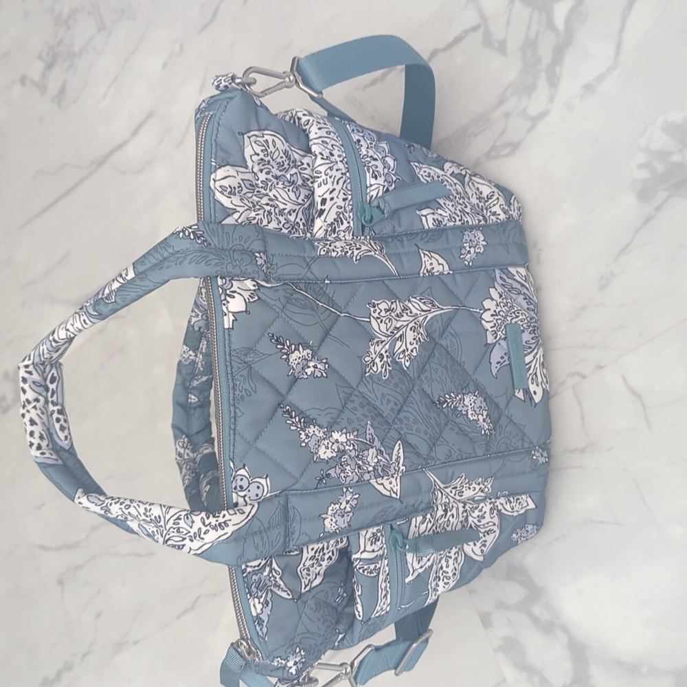 Vera Bradley Green, White and Blue-gray Crossbody Handbag